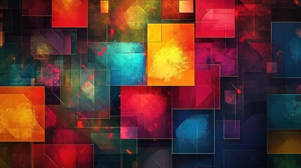 Fototapeta premium Abstract colorful square pattern background. (2)