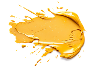 Sun lotion spilled, tanning cream puddle, white skincare product on a transparent background