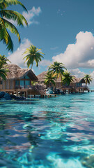 Tropical Paradise with Overwater Bungalows