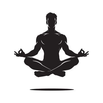 recommend clip art: silhouette of a person doing yoga
