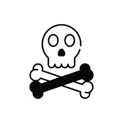 Bones Cross vector icon