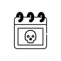 Halloween Calendar vector icon