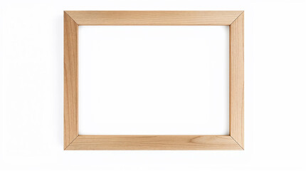 simple wooden photo frame mockup with copy space for text display