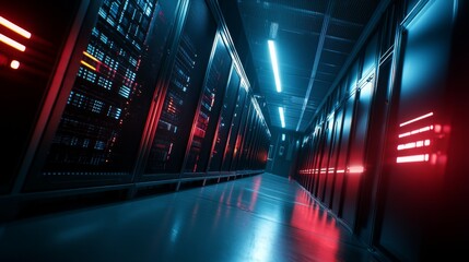 Secure Data Center with Dynamic Lighting Effects