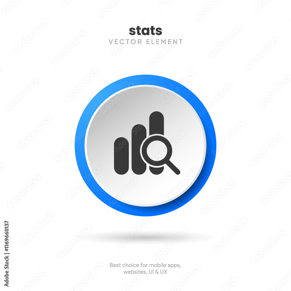 Poster Statistic icon. 3d financial analysis stats icon. Growing graph. Business chart symbol. Growths chart collection. Progress bar. Bar diagram. Growth success arrow icon. Progress symbol. Chart increase