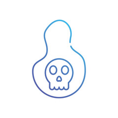 Fototapeta premium Flaming skull vector icon