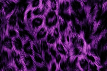 Close-up view of a striking purple leopard fur print, perfect for fashion and textile projects