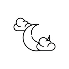 Crescent Moon vector icon