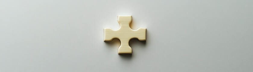 Obraz premium Solitary Beige Puzzle Piece