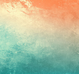 Fototapeta premium Lime and beige gradient blending into aqua and salmon tones. Granular noise and metallic shimmer effects.