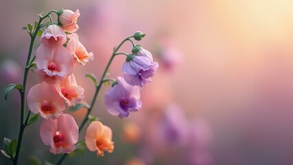 Obraz premium Stunning Pink and Purple Flowers in Soft Sunlight