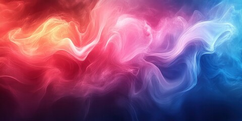 Fototapeta premium Background vibrant blend of swirling pink, red, and blue hues in an abstract fluid art composition, perfect for dynamic backfrop and creative backgrounds