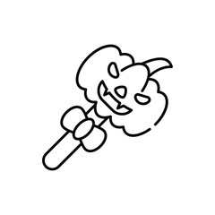 Pumpkin Lolipop  vector icon