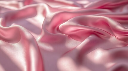 Obraz premium Elegant Pink Silk Fabric Texture Close-Up