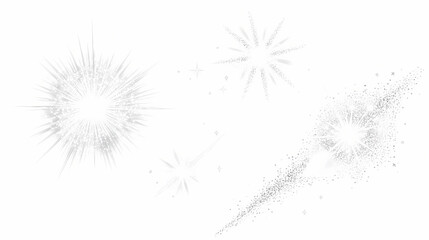 Naklejka premium Isolated sparkles light shine white background glowing silver shining star effects various light flares. Sunflare. Illustration