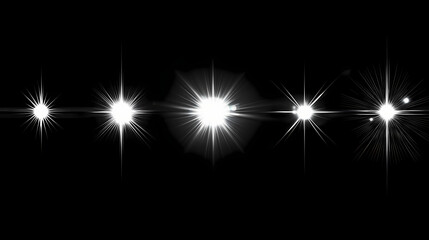 Obraz premium Lens flare effects for overlay designs. abstract sun burst, digital flare, light lens decoration flash. blank background. Sunflare. Illustration