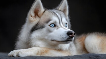 Obraz premium Husky Siberiano. Siberian Husky wallpaper.