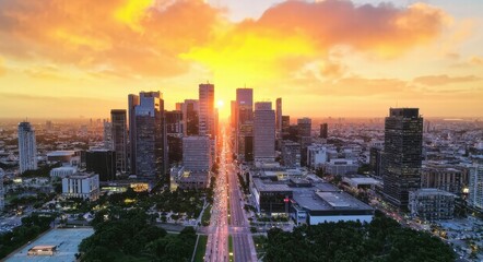 Cityscape at Sunset.