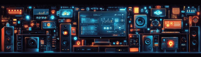 Smart home iot revolution advanced technology in a high-tech environment