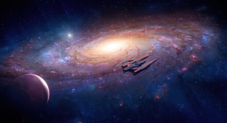 Fototapeta premium The Beauty of a Distant Galaxy.