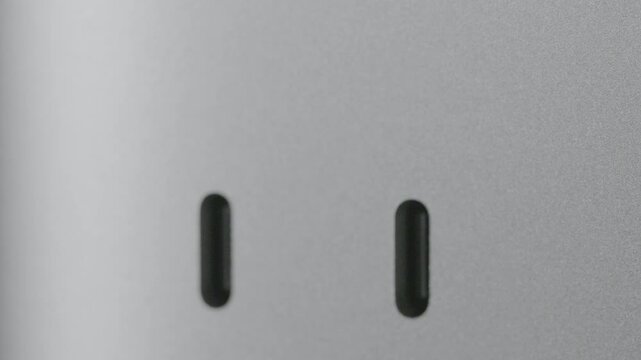 Istanbul / Turkey 01 06 2025: Apple Mac Mini M4 Processor New Case Close-up Surface Details and Ports