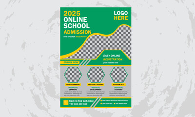 Crative Flyer Design For Online School Admission
