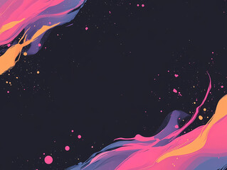 Abstract art featuring vibrant pink, orange, and purple hues on a dark background. Perfect for wallpapers or design projects.