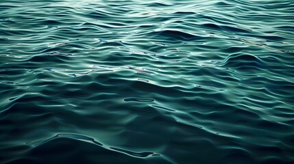 Abstract green ripples on a dark surface, with smooth wave patterns for a modern and minimalist cosmetic product backdrop.