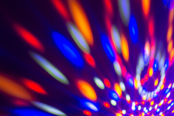 Lighting effects on the wall generated by rotating disco ball