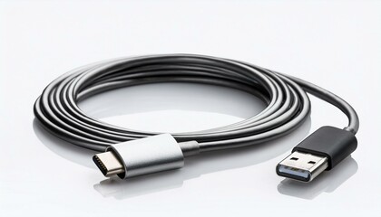 Fototapeta premium USB-C to HDMI Cable: High-speed data transfer. Sleek and modern design. Perfect for connecting your devices. Seamless connectivity.