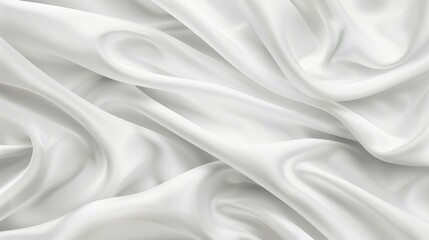 Obraz premium Soft, elegant white fabric with gentle folds, embodying purity and tranquility against a subtle light backdrop.