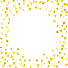 Valentine Sale Vector. Beautiful Design For Anniversary. Luxury Frame. Golden Retro Backdrop. Modern Sparkle For Engagement. Gold Special Border. Yellow Valentine Sale Vector.