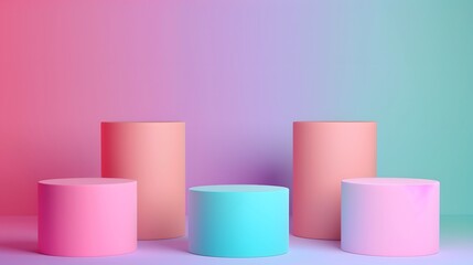 Bright pastel gradient background blending seamlessly for trendy modern visuals.