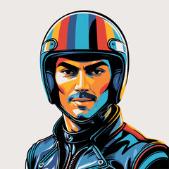 motorcycle rider vector art for graphic design 