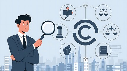 professional person holding a magnifying glass