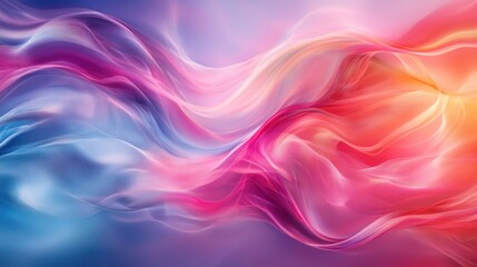 Fototapeta premium Background vibrant blend of swirling pink, red, and blue hues in an abstract fluid art composition, perfect for dynamic backfrop and creative backgrounds