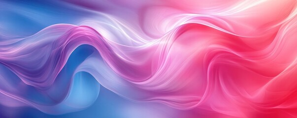 Fototapeta premium Background vibrant blend of swirling pink, red, and blue hues in an abstract fluid art composition, perfect for dynamic backfrop and creative backgrounds