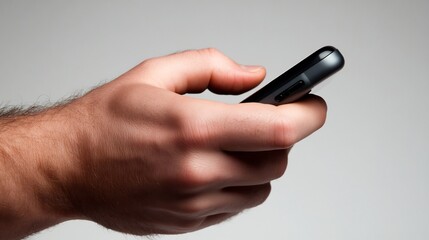 A Close-up Shot of a Hand Holding a Smartphone