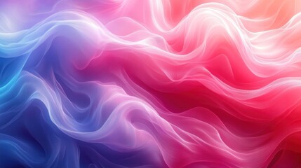 Obraz premium Background vibrant blend of swirling pink, red, and blue hues in an abstract fluid art composition, perfect for dynamic backfrop and creative backgrounds