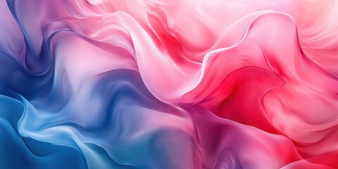 Obraz premium Background vibrant blend of swirling pink, red, and blue hues in an abstract fluid art composition, perfect for dynamic backfrop and creative backgrounds