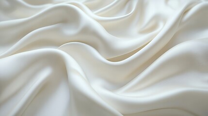 Obraz premium Soft Draped Cream Colored Silk Fabric Texture