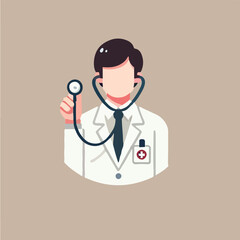 Fototapeta premium male and female doctor vector