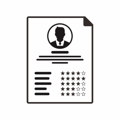 Employee assessment and appraisal form with item, score, and list data of identity vector illustration.