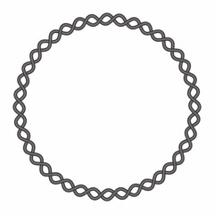 Circle, rounded spiral frame.