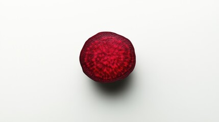 Halved beetroot on white background.