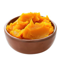 Bowl of pumpkin puree. 