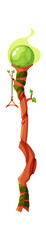 Magician scepter weapon with crystal