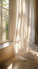 Soft Light Through Sheer Curtains in a Bright Room