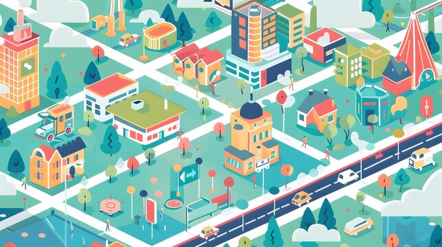 ICT and Internet of Things illustrated within a smart city framework, showcasing their interrelated functions