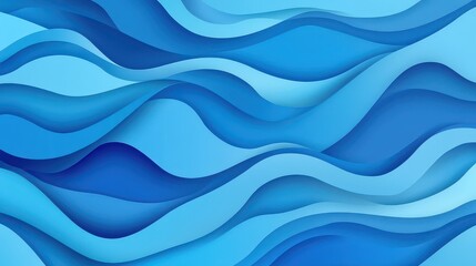 Obraz premium A trendy and fashionable seamless abstract pattern featuring flowing blue waves, creating a modern and stylish background with fluid lines and dynamic movement.